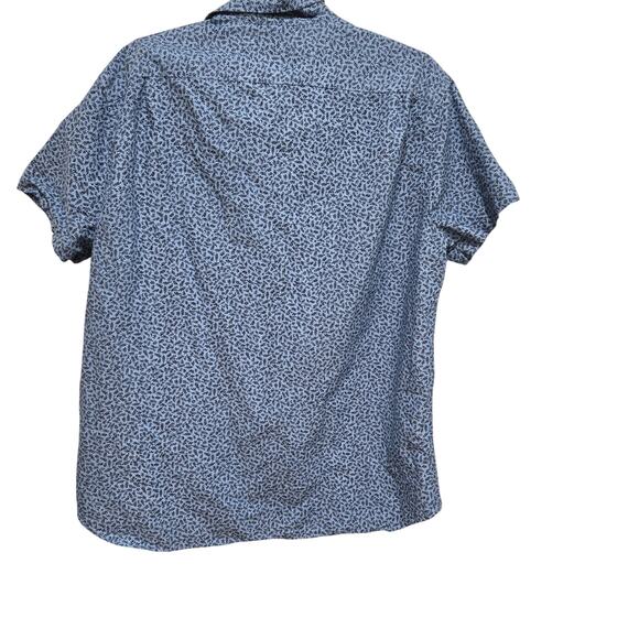 J.Crew Slim Fit Men’s XL Blue Floral Short Sleeve Cotton Shirt AU525 - Picture 2 of 9